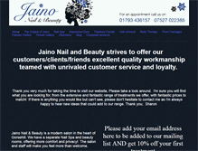 Tablet Screenshot of jainonailandbeauty.co.uk